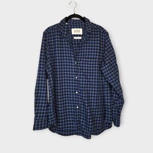 Grayson The Hero Blue Checkered Long Sleeve Cotton Shirt Women's Large